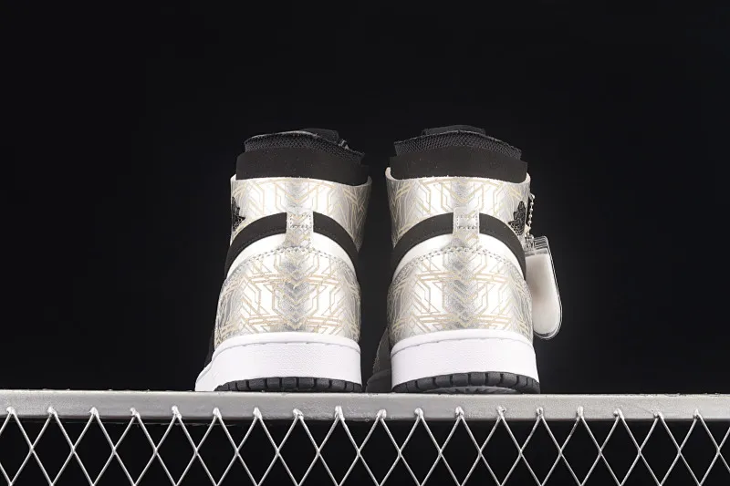 All Categories Air Jordan Jordan Series Basketball Shoes Air Jordan 1 High Air Jordan 1 Zoom CMFT AJ1 Joe 1 Black Gold White Swoosh Basketball Shoes DQ0659-800